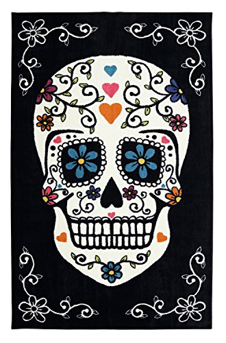 Mohawk Home Playroom Kids ,Sugar Skull Rainbow (5' x 8')