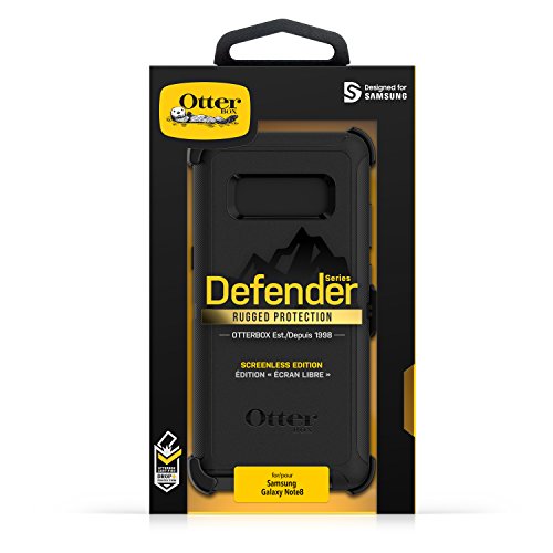 Otterbox Defender Series Screenless Edition Case for Samsung Galaxy note8 - Retail Packaging -Polycarbonate,Kickstand, Black