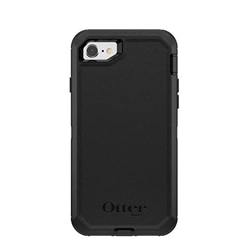 OtterBox DEFENDER SERIES Case for iPhone SE (3rd and 2nd gen) and iPhone 8/7 - Retail Packaging - BLACK