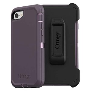 otterbox iphone se 3rd/2nd gen, iphone 8 & iphone 7 (not compatible with plus sized models) defender series case- purple nebula, rugged & durable, with port protection, includes holster clip kickstand