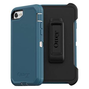 otterbox iphone se 3rd & 2nd gen, iphone 8 & iphone 7 (not compatible with plus sized models) defender series case - big sur, rugged & durable, with port protection, includes holster clip kickstand