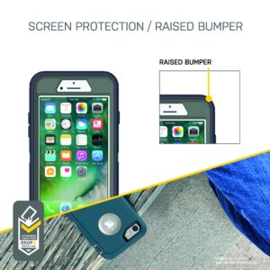 OtterBox iPhone SE 3rd/2nd Gen, iPhone 8 & iPhone 7 (Not Compatible with Plus Sized Models) Defender Series Case - STORMY PEAKS, Rugged & Durable, with Port Protection, Includes Holster Clip Kickstand