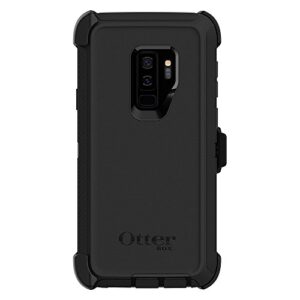 OtterBox Samsung Galaxy S9+ Defender Series Case - BLACK, rugged & durable, with port protection, includes holster clip kickstand