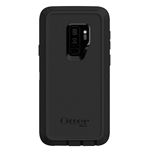 OtterBox Samsung Galaxy S9+ Defender Series Case - BLACK, rugged & durable, with port protection, includes holster clip kickstand