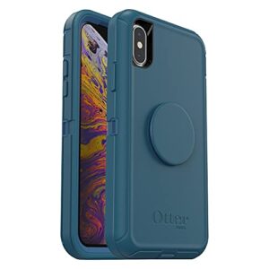 otterbox otter + pop defender series case for iphone xs & iphone x - synthetic rubber, kickstand, winter shade