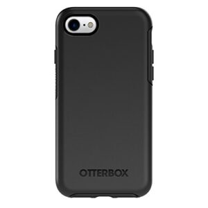 otterbox iphone se 3rd/2nd gen, iphone 8/7 (not compatible with plus sized models) symmetry series case - black, ultra-sleek, wireless charging compatible, raised edges protect camera & screen