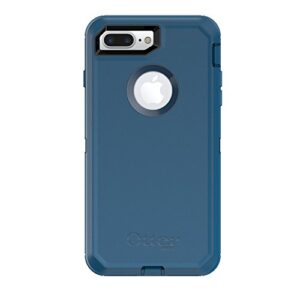 otterbox defender series case for iphone 8 plus & iphone 7 plus (only) - retail packaging - bespoke way (blazer blue/stormy seas blue)