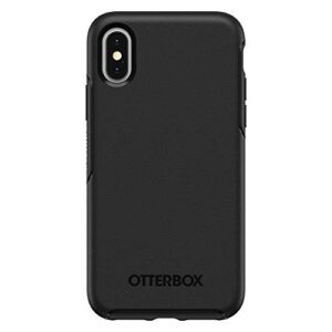 OtterBox iPhone Xs AND iPhone X Symmetry Series Case - BLACK, ultra-sleek, wireless charging compatible, raised edges protect camera & screen