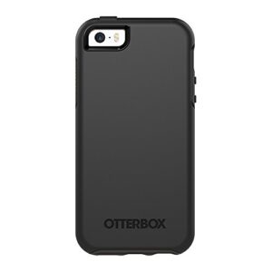 otterbox iphone se (1st gen - 2016) and iphone 5/5s symmetry series case - 2016) and iphone 5/5s - black, ultra-sleek, wireless charging compatible, raised edges protect camera & screen