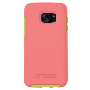 otterbox symmetry series case for samsung galaxy s7 - retail packaging - melon candy (candy pink/citron green)