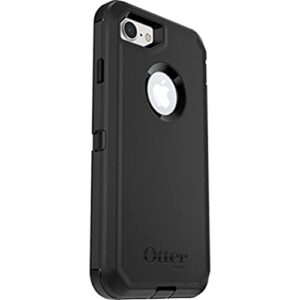 otterbox iphone se 3rd/2nd gen, iphone 8/7 (non-retail/ships in polybag) defender series case - black, rugged & durable, with port protection, includes holster clip kickstand