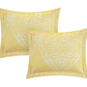 Chic Home 8 Piece Sicily Oversized Overfilled Comforter Set, King, Yellow