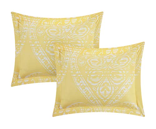 Chic Home 8 Piece Sicily Oversized Overfilled Comforter Set, King, Yellow