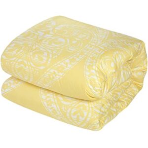 Chic Home 8 Piece Sicily Oversized Overfilled Comforter Set, King, Yellow