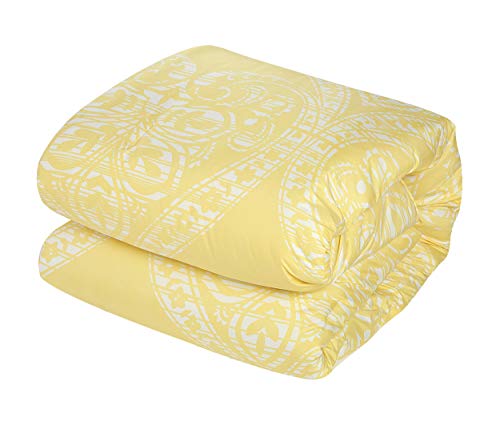 Chic Home 6 Piece Sicily Oversized Overfilled Comforter Set, Twin, Yellow