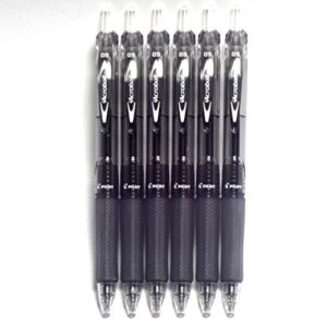 pilot acroball knock ballpoint pen, 0.5mm extra fine, black(bab-15ef-bb), 6 pens per pack (japan import) [komainu-dou original package]