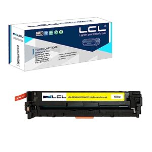 lcl remanufactured toner cartridge replacement for hp 128a 131a cf212a ce322a cm1415fn cm1410fnw cm1415fnw cp1522n cp1523n cp1525n cp1525nw laserjet cm1410fnw pro cp1525nw (1-pack yellow)