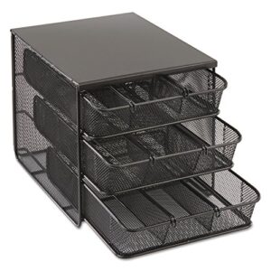 Safco 3275Bl 3 Drawer Hospitality Organizer 7 Compartments 11 1/2W X 8 1/4D X 8 1/4H Bk