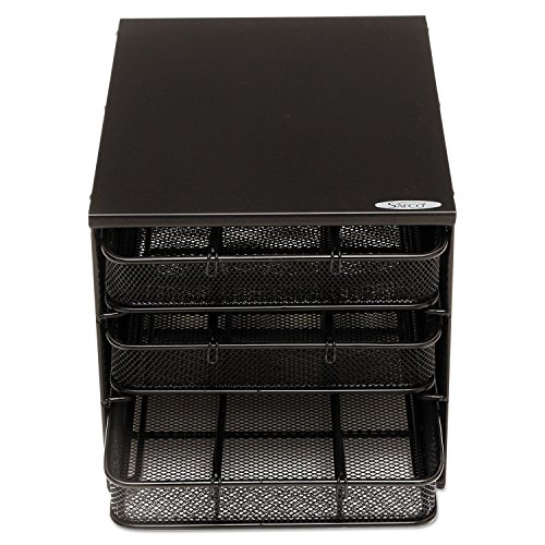 Safco 3275Bl 3 Drawer Hospitality Organizer 7 Compartments 11 1/2W X 8 1/4D X 8 1/4H Bk