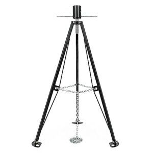 camco eaz-lift camper/rv 5th wheel king pin tripod stabilizer | features adjustable height from 38.5" to 50" & 5,000 lb certified load capacity | folds for easy rv storage and organization (48855)