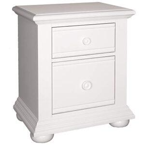 liberty furniture industries summer house 2-drawer night stand, 24" x 17" x 27", oyster white