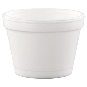 DART 4J6 Bowl Containers Foam 4oz White 1000/Carton