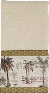avanti linens - fingertip towel, soft & absorbent cotton towel, tropical inspired bathroom accessories (colony palm collection)