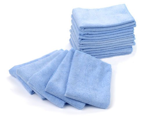 Mr.Towels Premium Microfiber Cleaning Towel 16" x 16" - Blue (Pack of 24)