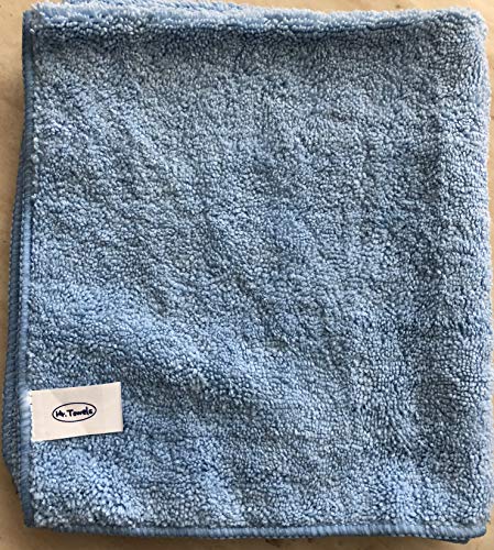 Mr.Towels Premium Microfiber Cleaning Towel 16" x 16" - Blue (Pack of 24)