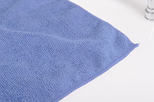 Mr.Towels Premium Microfiber Cleaning Towel 16" x 16" - Blue (Pack of 24)