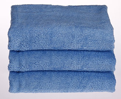 Mr.Towels Premium Microfiber Cleaning Towel 16" x 16" - Blue (Pack of 24)