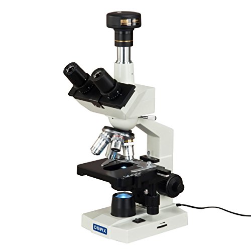 OMAX - M83EZ-C50U 40X-2500X Trinocular Digital Compound Microscope with 5 MP Digital Camera and Double Layer Mechanical Stage