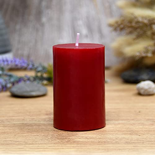 2" Diameter x 3" H Red Pillar Candle