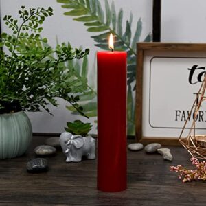 2 x 9 Red Pillar Candle