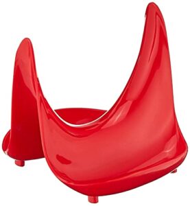 hutzler pot lid stand, large, red
