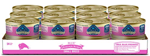 Blue Buffalo Homestyle Recipe Natural Adult Small Breed Wet Dog Food, Chicken 5.5-oz can (Pack of 24)