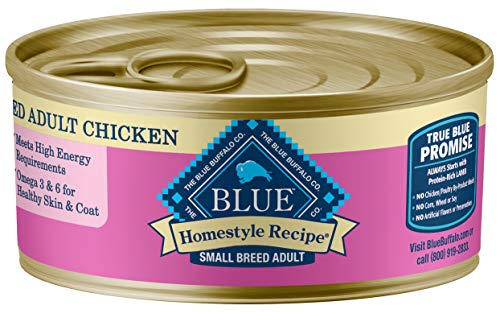 Blue Buffalo Homestyle Recipe Natural Adult Small Breed Wet Dog Food, Chicken 5.5-oz can (Pack of 24)