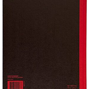 Black n' Red Casebound Hardcover Notebook, 11-3/4" x 8-1/4", Black/Red, 96 Ruled Sheets, Sold as 6 Pack (D66174)