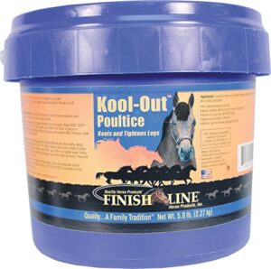 finish line 129105 kool-out poultice for equine, 5 lb tub