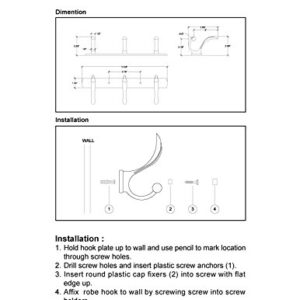 MODONA Large Triple Towel & Robe Hook – Rubbed Bronze