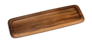 lipper international acacia narrow serving tray for sushi or cheese, 18.25" x 6.13" x 0.75"