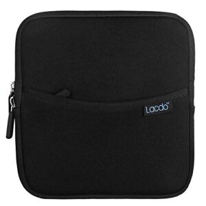 lacdo shockproof external usb cd dvd writer blu-ray & external hard drive neoprene protective storage carrying sleeve case pouch bag with extra storage pocket for apple md564zm/a usb 2.0 superdrive / apple magic trackpad / samsung se-208gb se-208db se-218