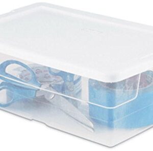 Sterilite Storage Box 13.5" X 8.3" X 4.8", 6 Qt. Clear - Pack of 6