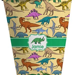 RNK Shops Dinosaurs Waste Basket - Single Sided (Black) (Personalized)