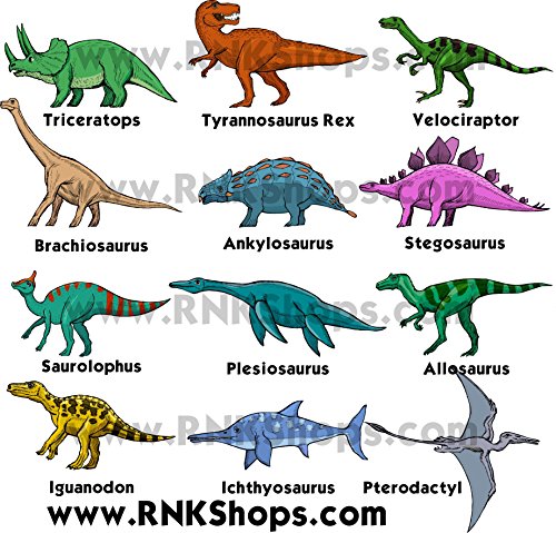 RNK Shops Dinosaurs Waste Basket - Single Sided (Black) (Personalized)