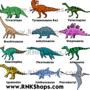 RNK Shops Dinosaurs Waste Basket - Single Sided (White) (Personalized)