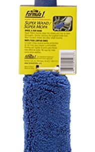 Formula 1 Super Wand Rim & Wheel Brush – Wheel & Rim Cleaner Brush for Hard-to-Reach Areas – Soft Microfiber Wheel Cleaner Brush – Metal-Free Car Wash Brush – Car Duster Exterior Scratch Free Washing