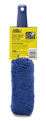 Formula 1 Super Wand Rim & Wheel Brush – Wheel & Rim Cleaner Brush for Hard-to-Reach Areas – Soft Microfiber Wheel Cleaner Brush – Metal-Free Car Wash Brush – Car Duster Exterior Scratch Free Washing