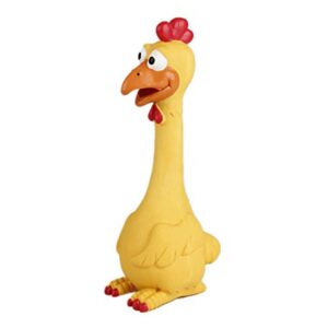 Tamu style Rubber Chicken Squeaky Dog Toys for Small, Medium or Large Pet Breeds, Play Fetch, Reduce Separation Anxiety