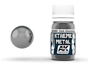 ak interactive xtreme metal dark aluminium metallic paint 30ml bottle model kit paint car plane